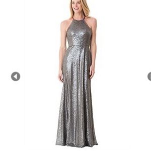 Gold sequin bridesmaid dress